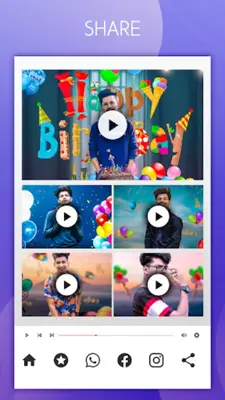 Birthday Video Maker with-Song android App screenshot 1